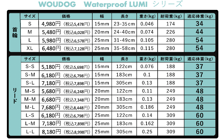 WAUDOG  Waterproof  LUMI Series Leash  / リード