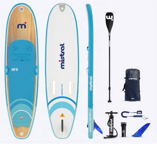mistral SUP 2023 Doggy Special【SUNBURST Air 10’9 パドル&リーシュセット (wood) 】